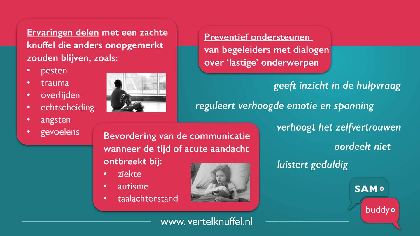 Waarbij helpt de Vertelknuffel